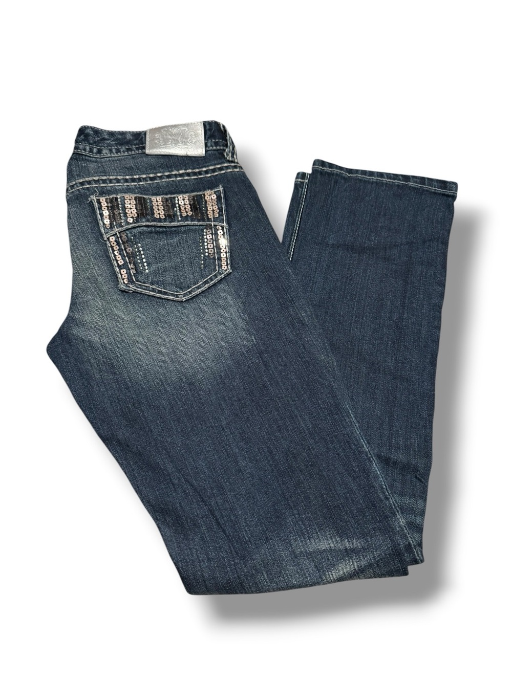 Y2K Maurice’s Dark Wash Jeans with Sequin Back Pocket